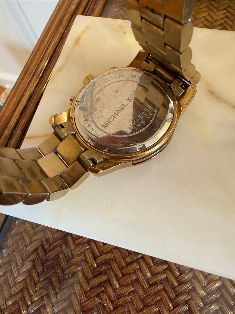 Michael Kors Gold Stainless Steel Chronograph Watch